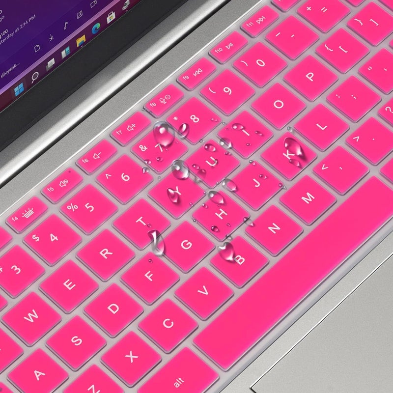 imComor Keyboard Cover for 2023 HP Envy 2-in-1 14" 14t-es000 14-es0013dx 14-es0033dx, HP 14" Laptop 14-ep 14-em 14t-ep000 14z-em000 14-ep000 14-ep0097nr 14-ep0145cl 14-em0047nr Keyboard Skin, Hot Pink - Image 4